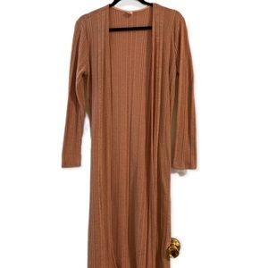 Large, Mauve ribbed cardigan 💕